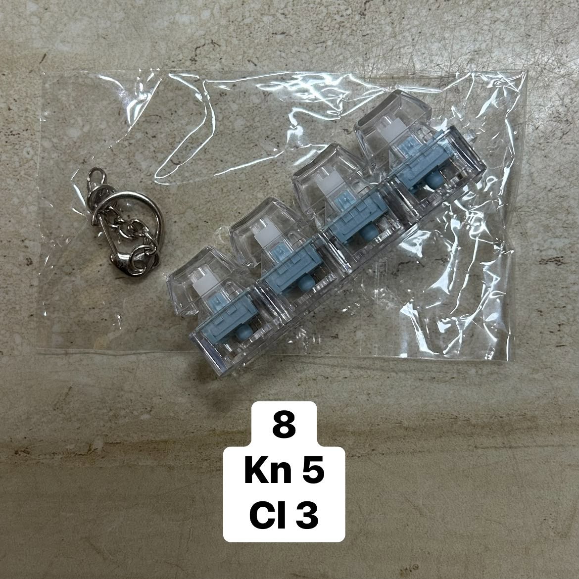 Móc khóa Keycap trong (4 phím)(silent)