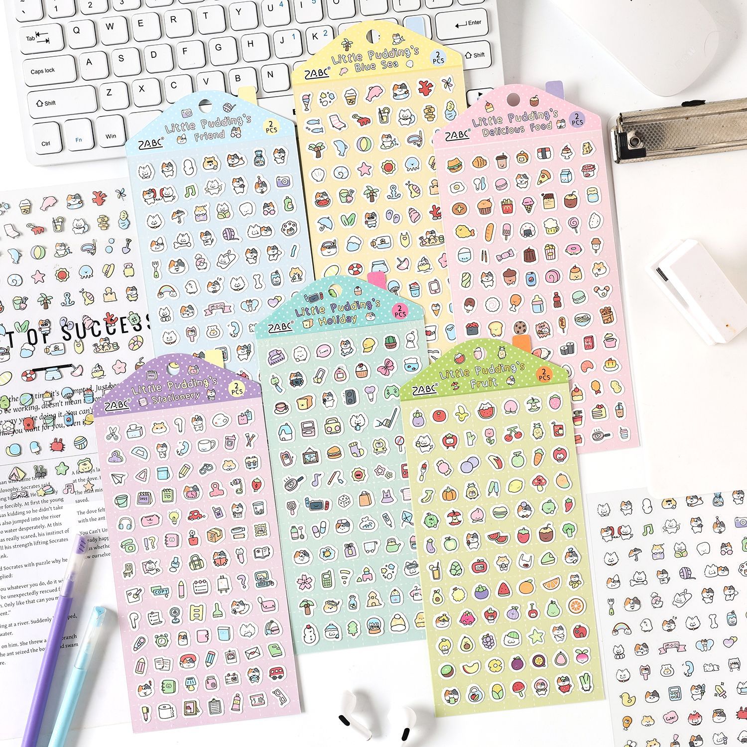 Sticker Little Pudding's (2 tấm) (10x18,8cm)