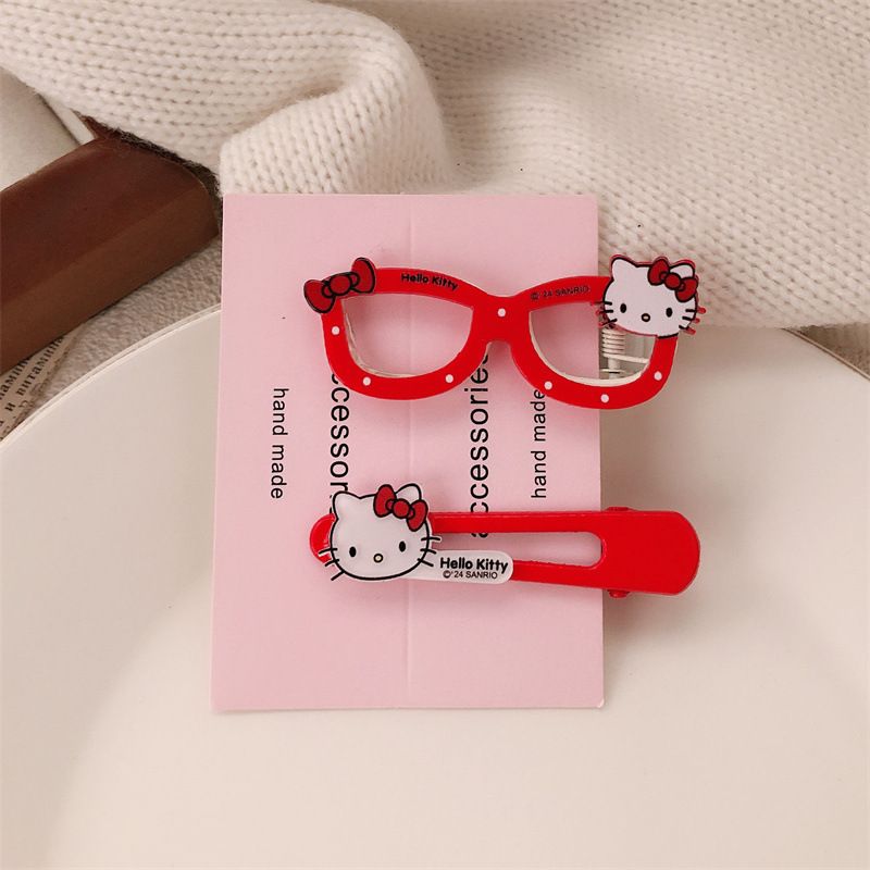 Set kẹp tóc Hello Kitty kính (2c)