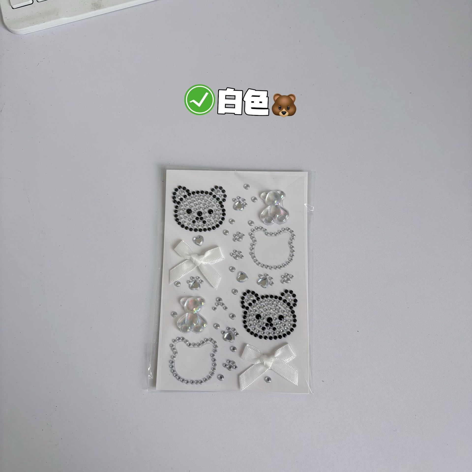 Sticker đá nơ ruy băng