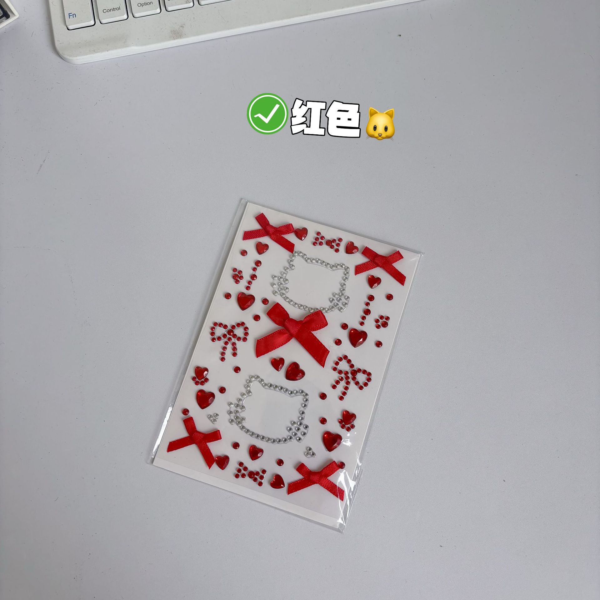 Sticker đá nơ ruy băng