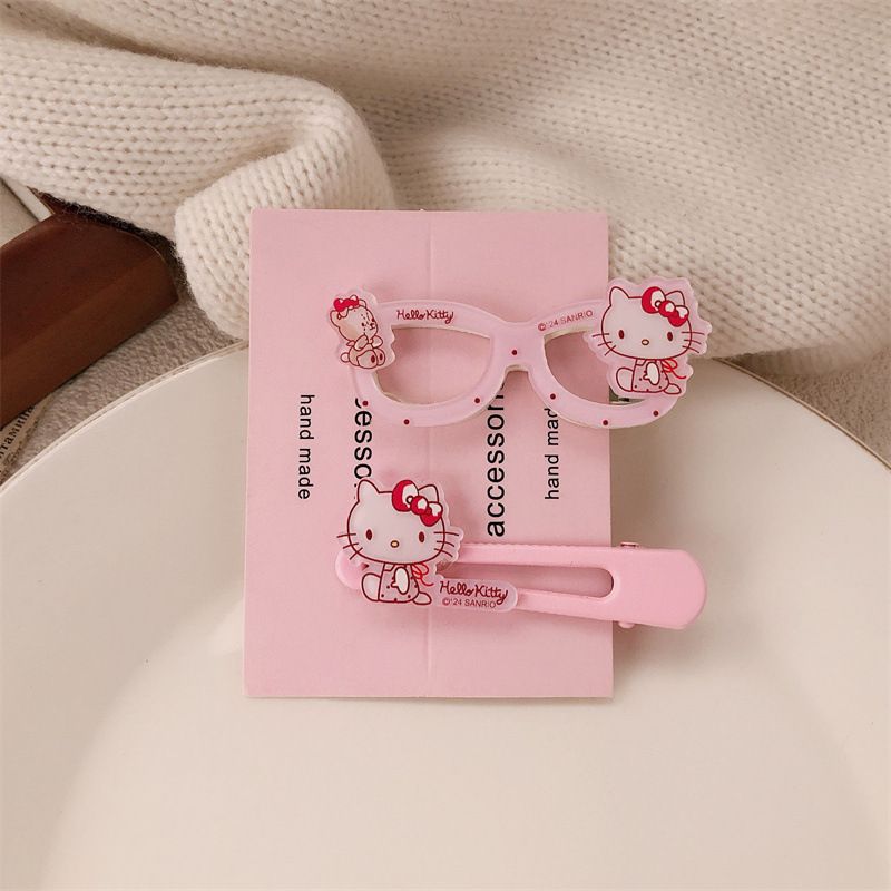 Set kẹp tóc Hello Kitty kính (2c)