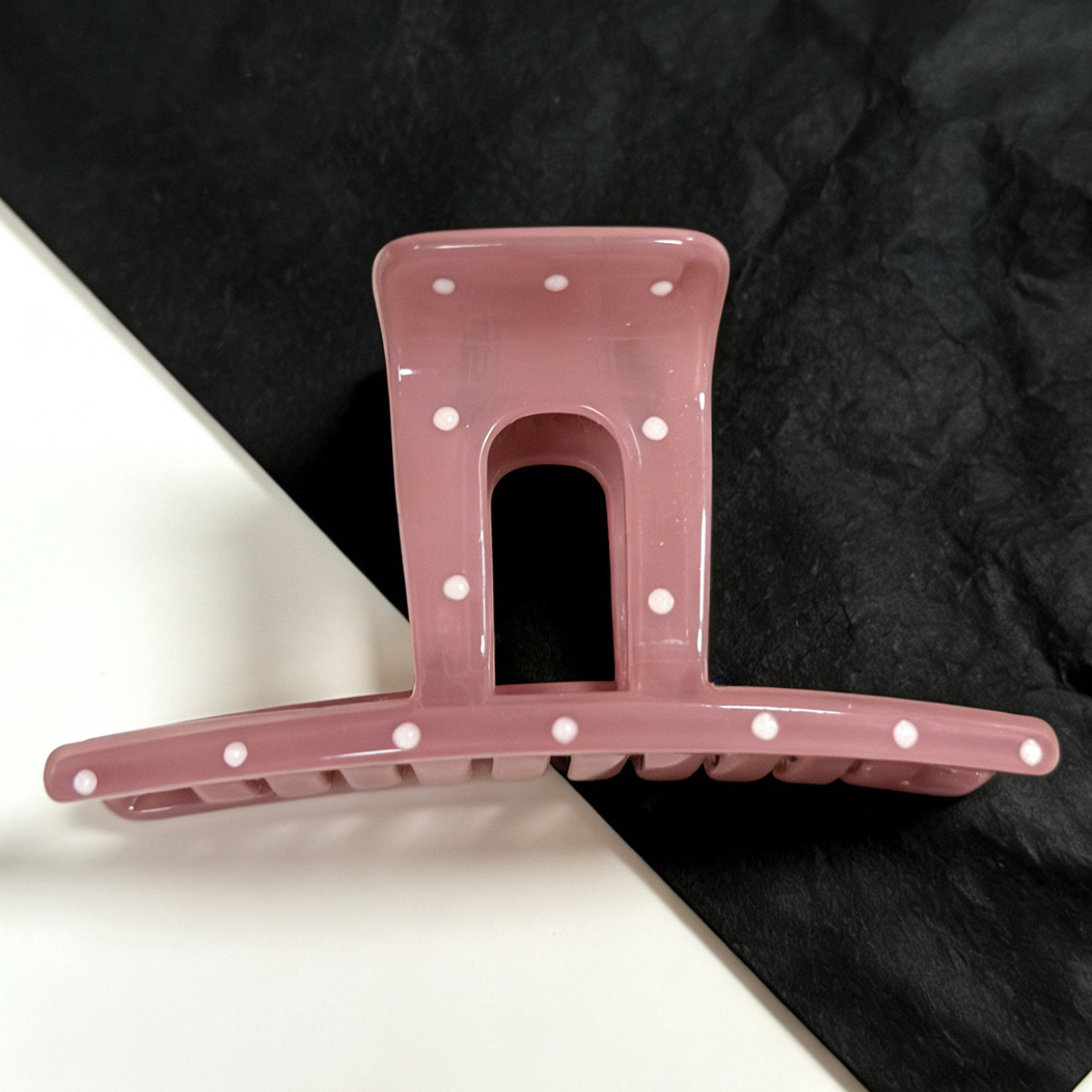 Kẹp càng cua chữ T chấm bi (9cm)