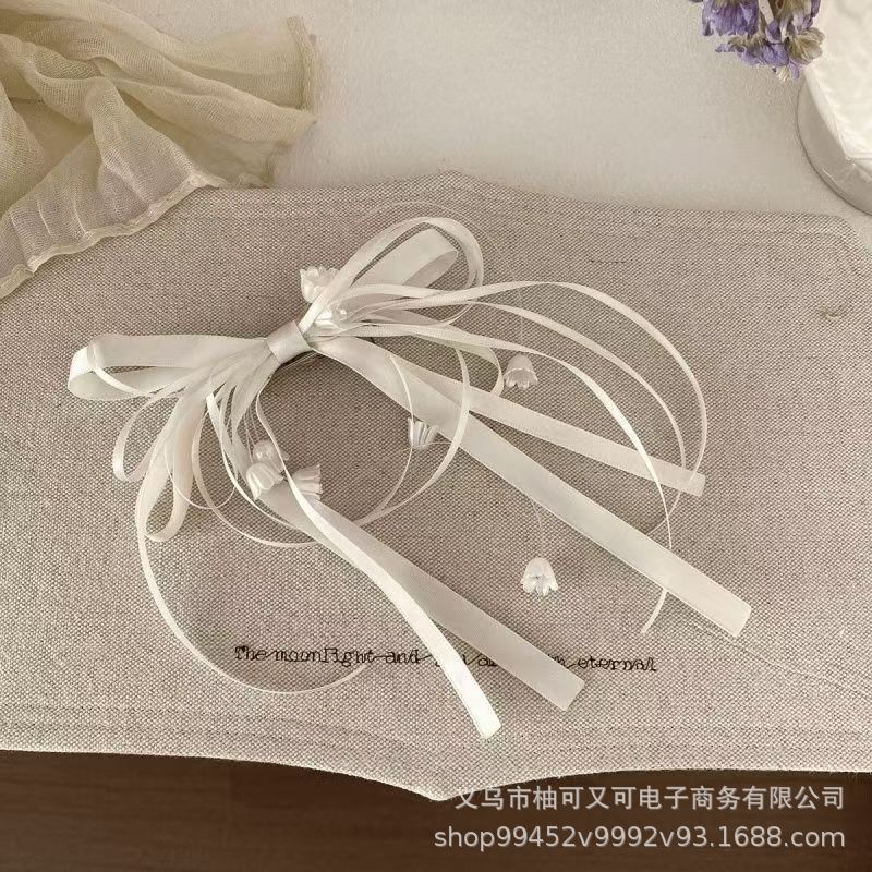 Kẹp tóc Nơ ruy băng dây hoa