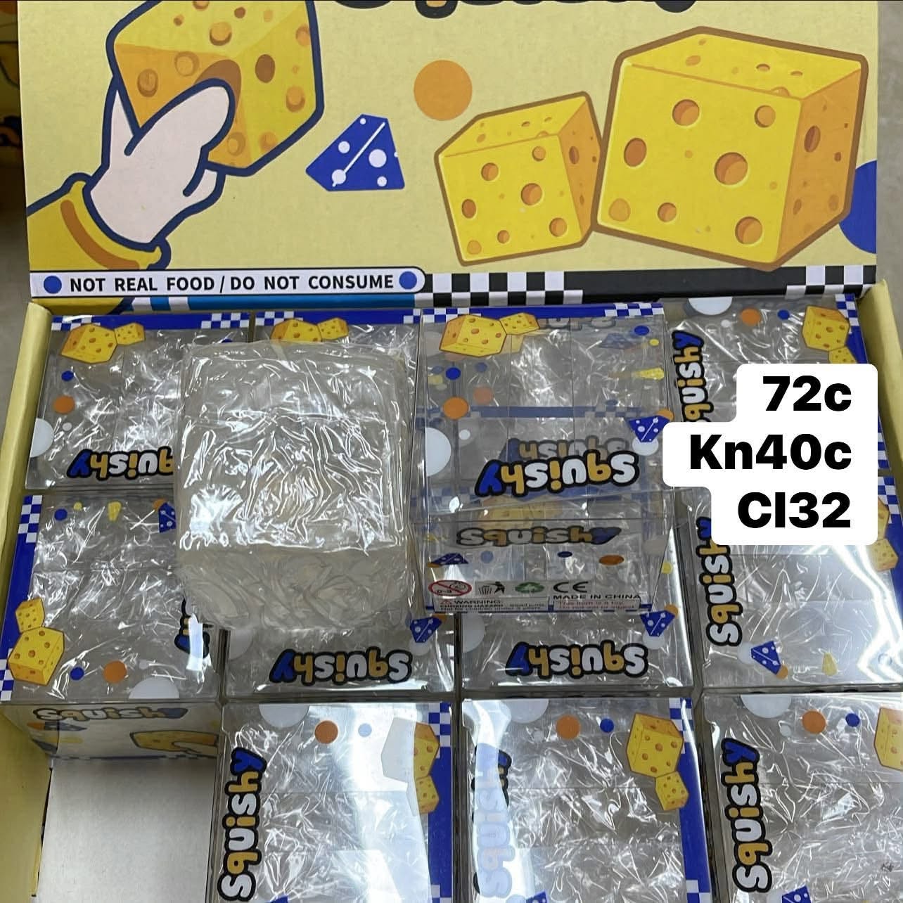 Stress ball Cheese trong (6x6cm)