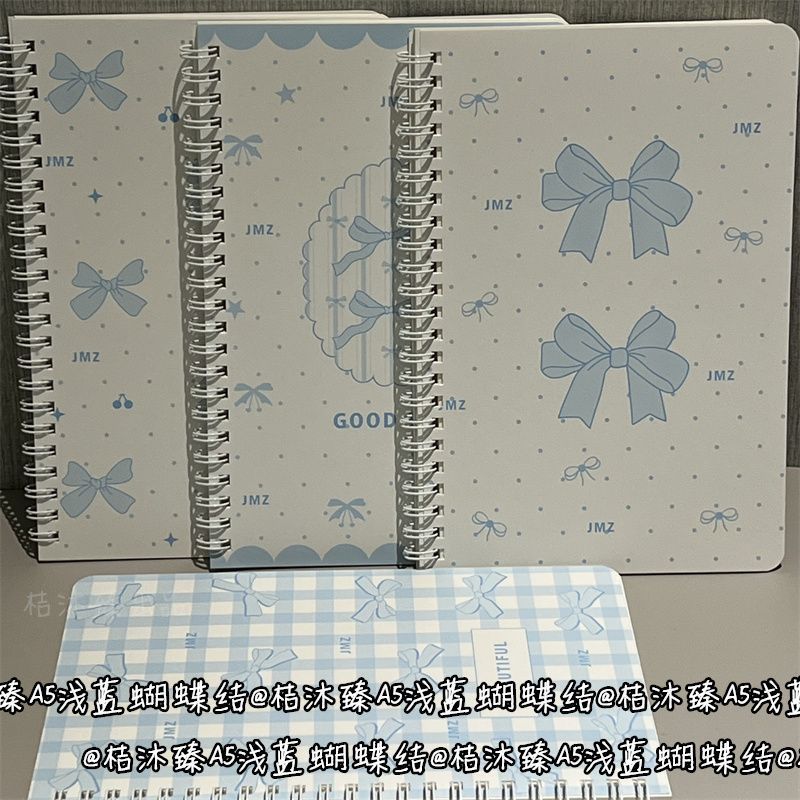 Sổ gáy xoắn A5 Nơ nền họa tiết (50tr)