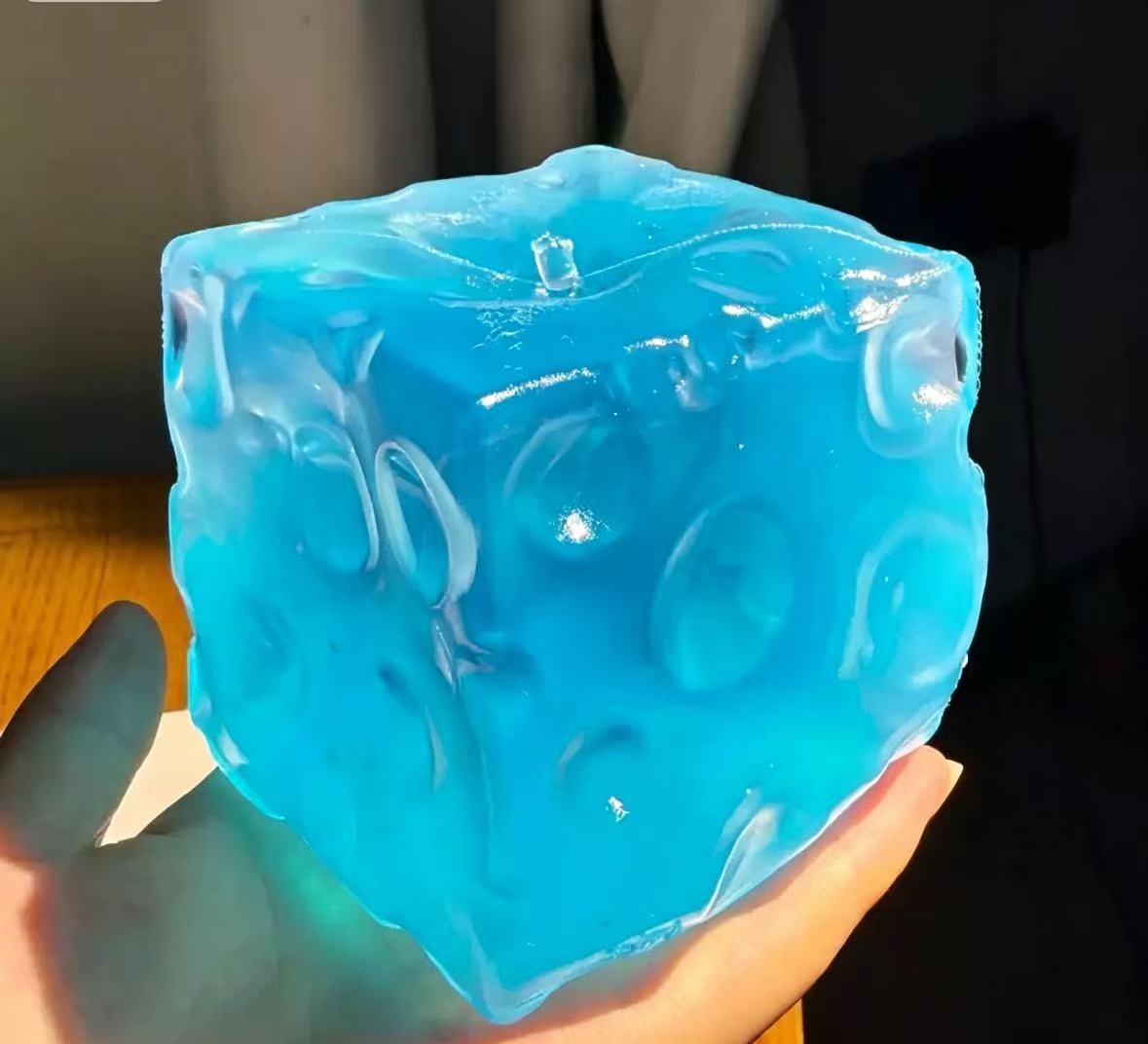 Stress ball Cheese trong (7,5x7,5cm)