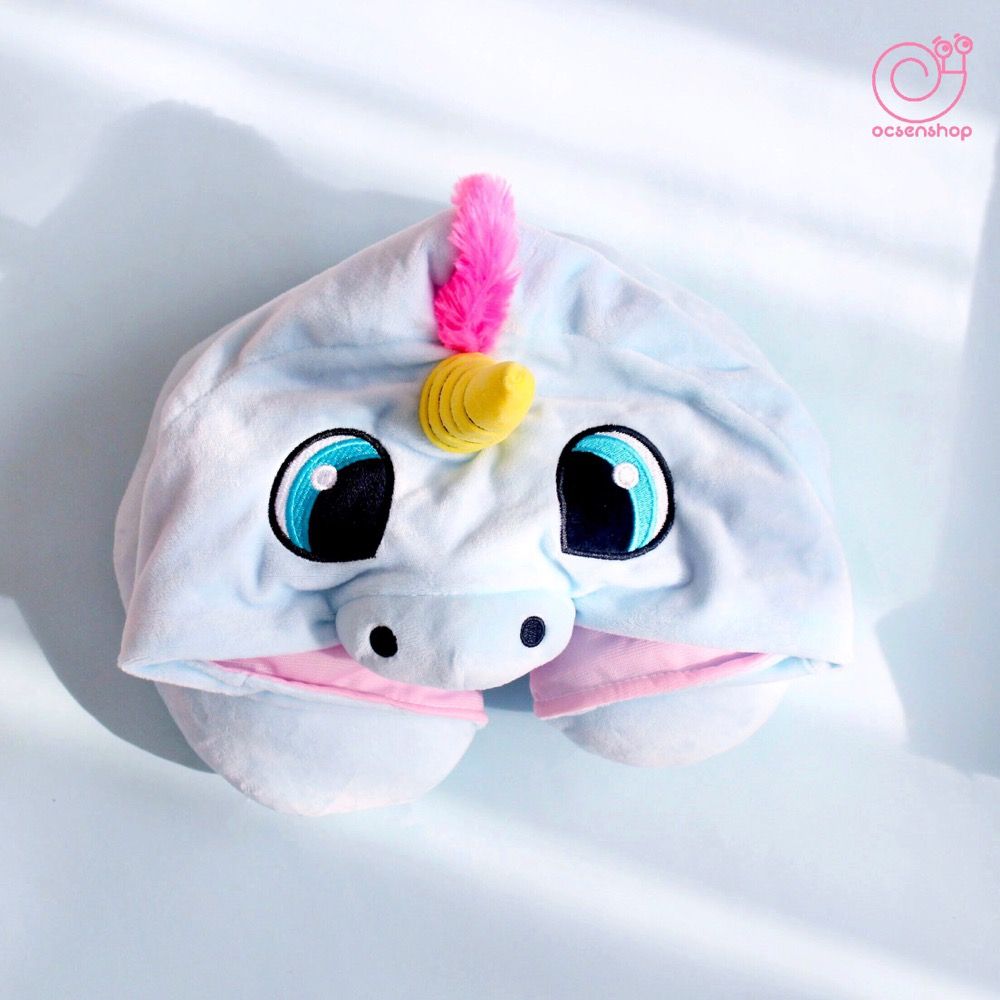 Gối kê cổ kèm mũ Unicorn