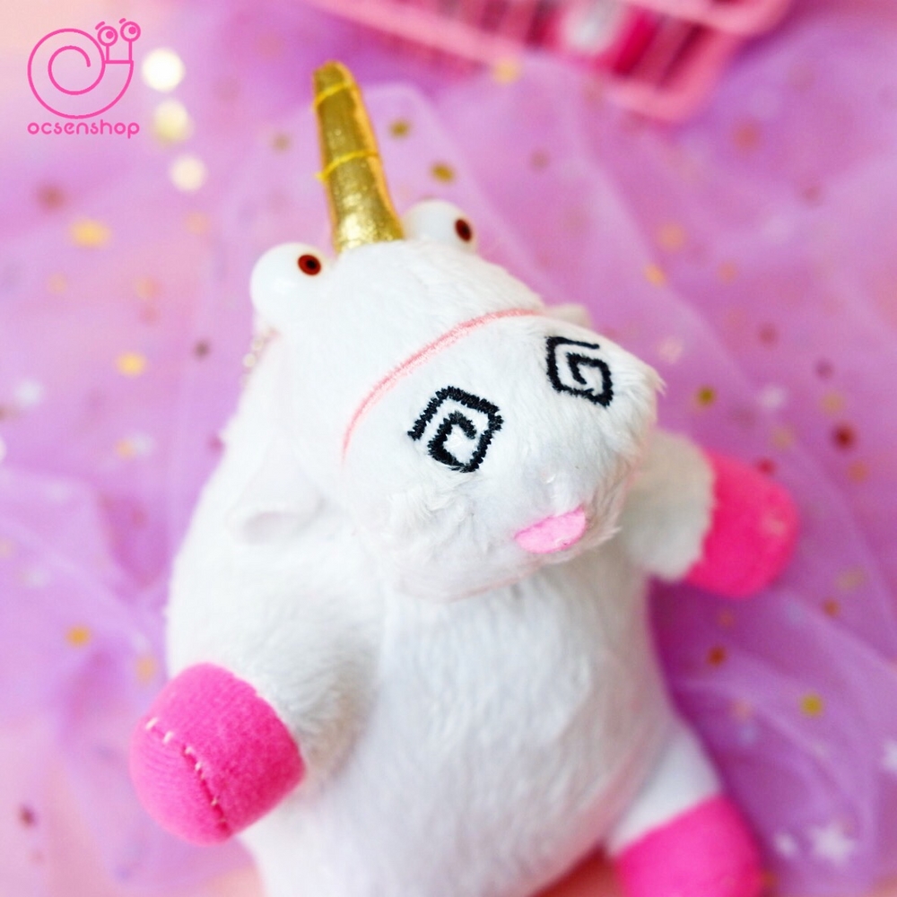 Móc khóa bông Unicorn mắt lồi