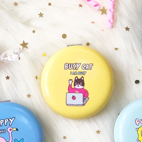 Gương gập 2 mặt phồng Cartoon