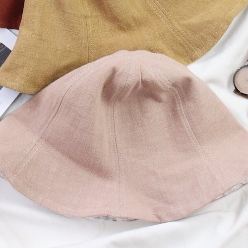 Bucket hat vải thô trơn màu