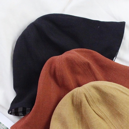 Bucket hat vải thô trơn màu