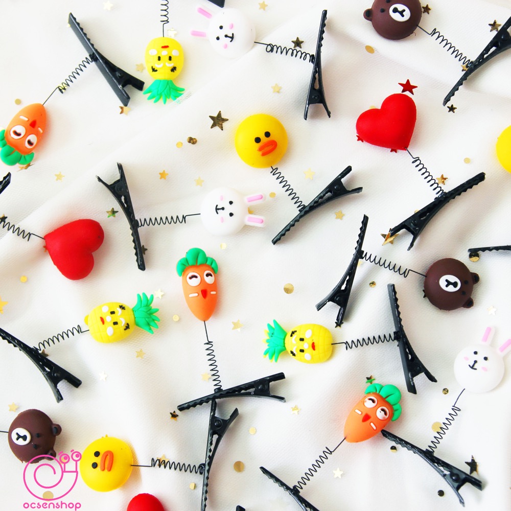Kẹp tóc lò xo Line Friends