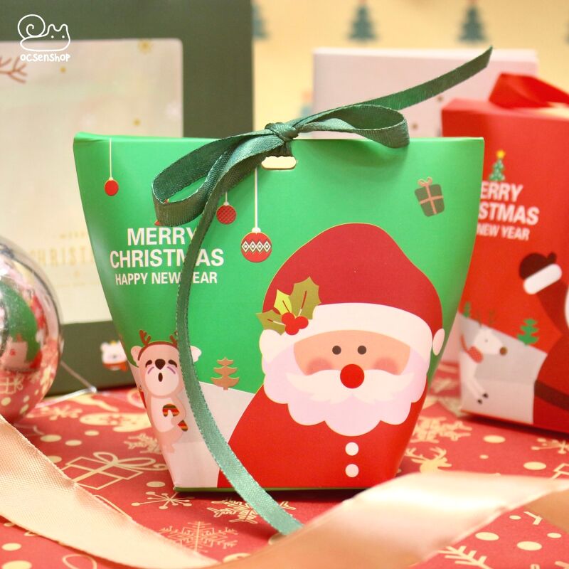 Hộp quà gập nắp Santa