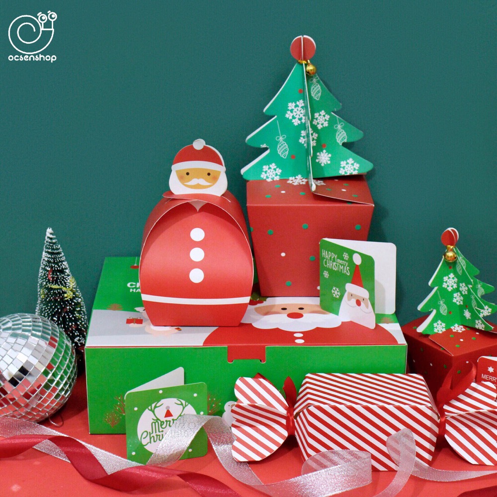 Hộp quà tròn Noel