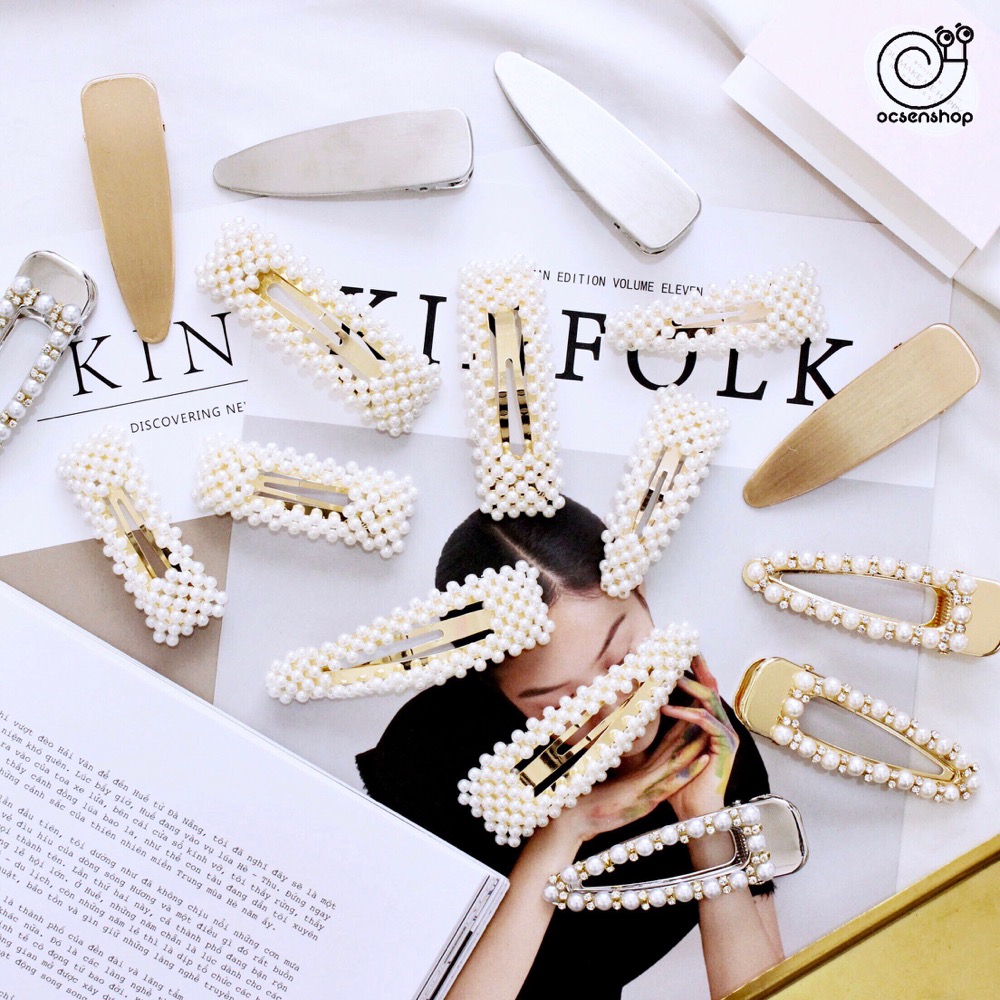 Kẹp tóc kim loại đơn màu