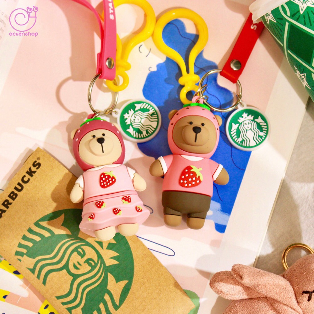 Móc khoá gấu starbucks