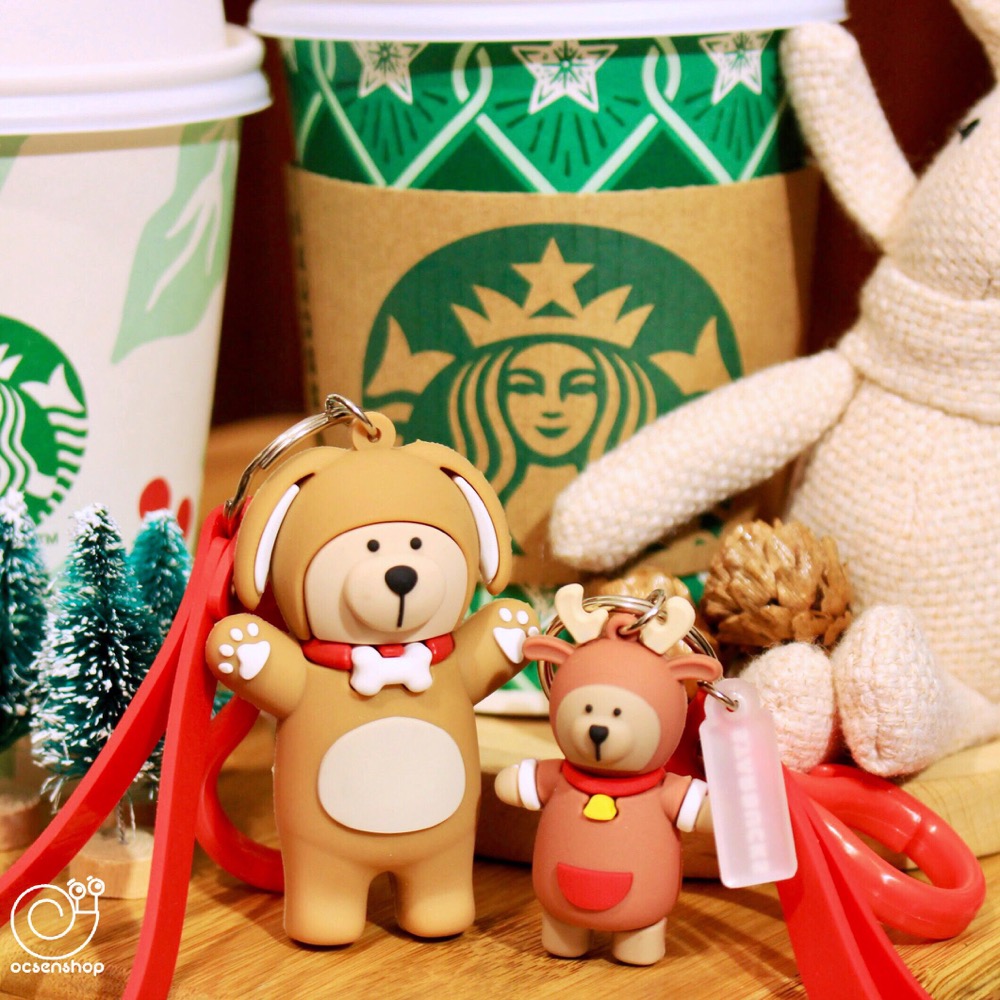 Móc khoá gấu starbucks