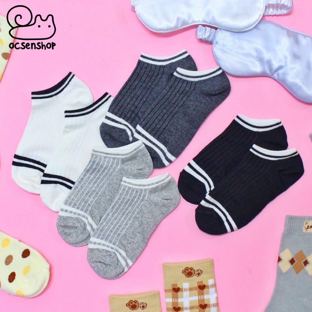 Tất ngắn cổ 2 đường kẻ