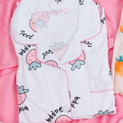 Pijama cotton dau hong