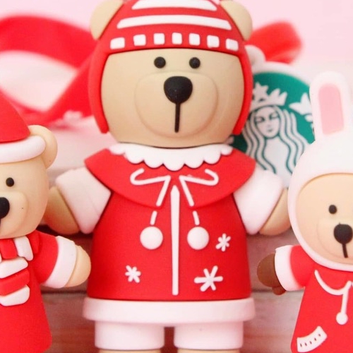 Móc khoá gấu starbucks