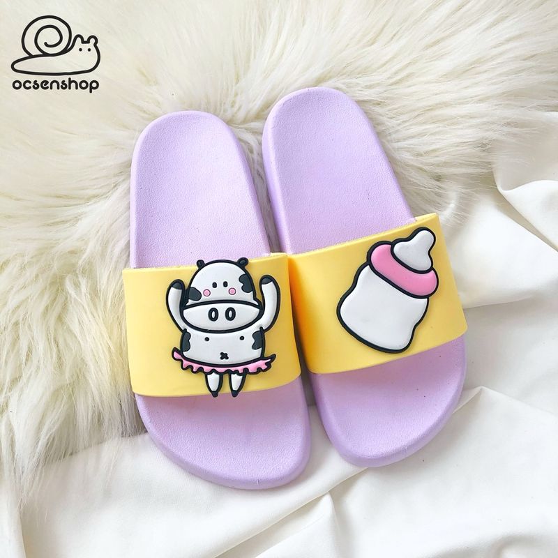 Dép quai ngang bò sữa