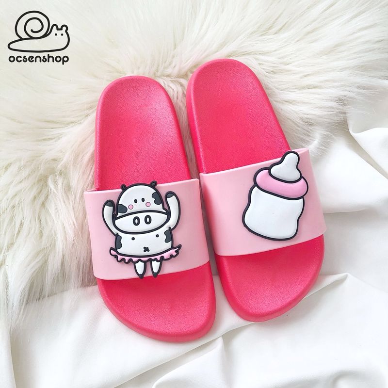 Dép quai ngang bò sữa