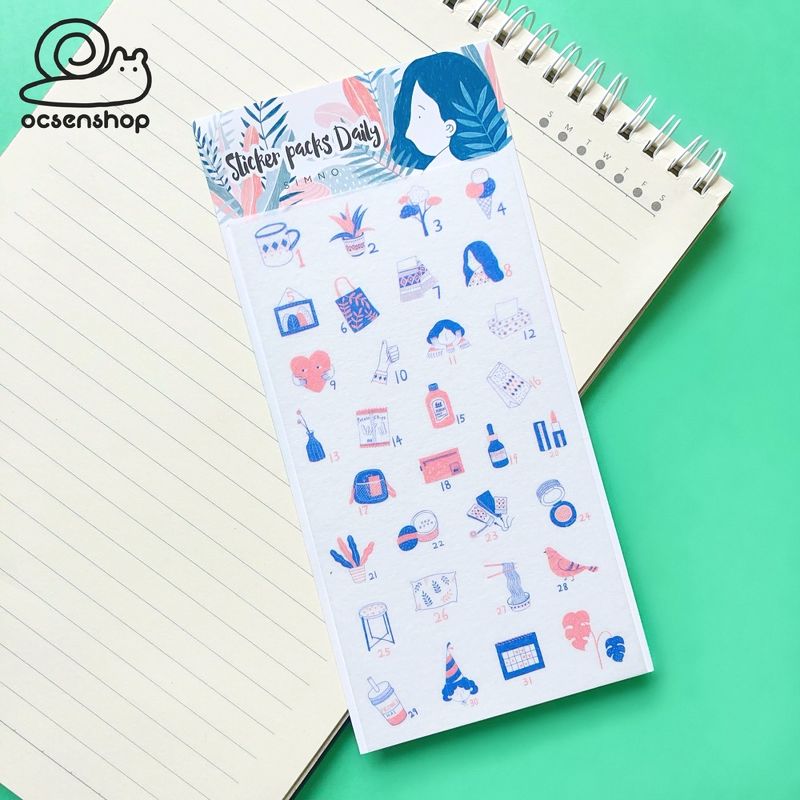 Set sticker packs daily ( 4 tấm )