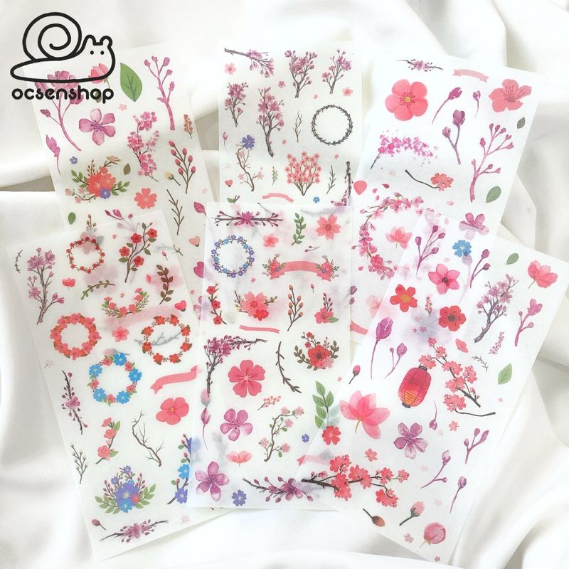 Set sticker sakura (6 tam)