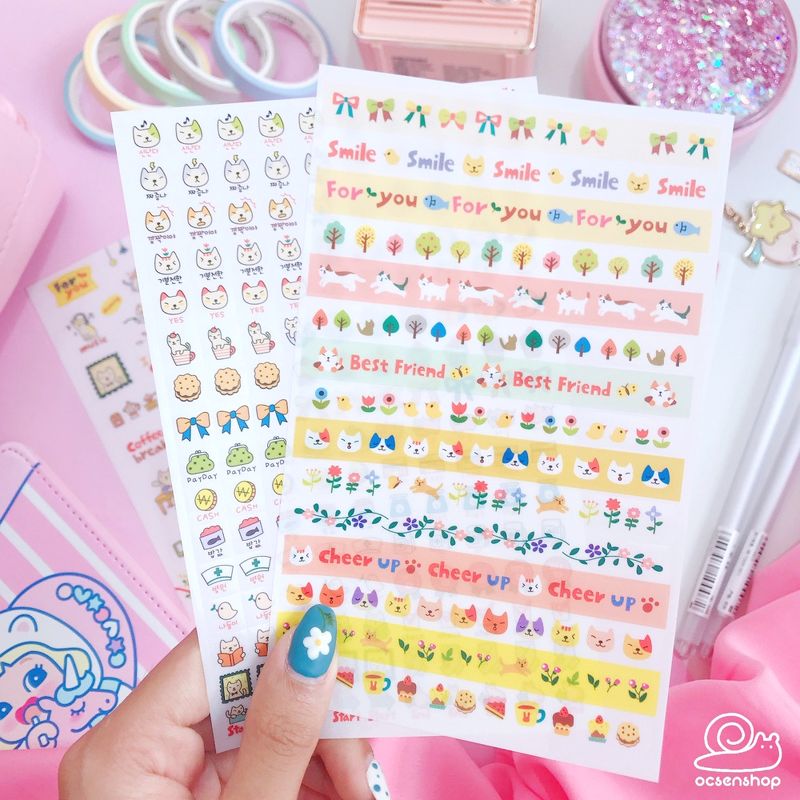 Set sticker Mèo (6 tấm)