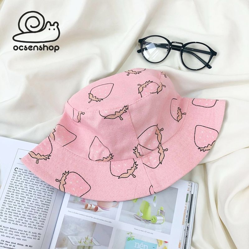 Bucket hat dâu tây