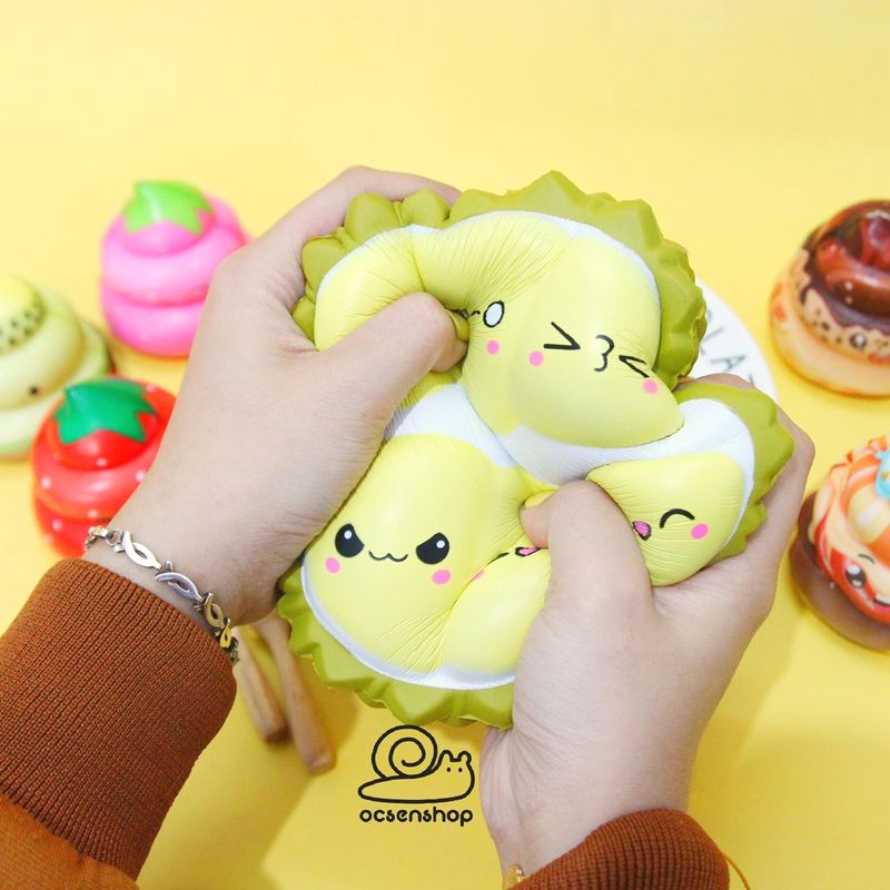 Squishy Sầu riêng mặt emoji
