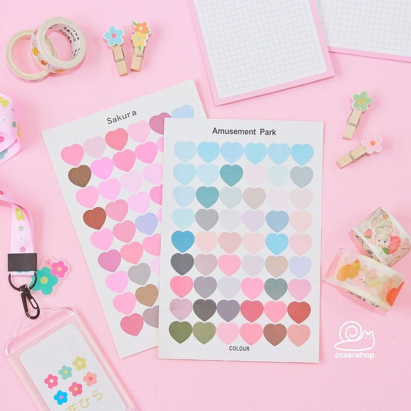 Palette sticker Trai tim (1 tam)