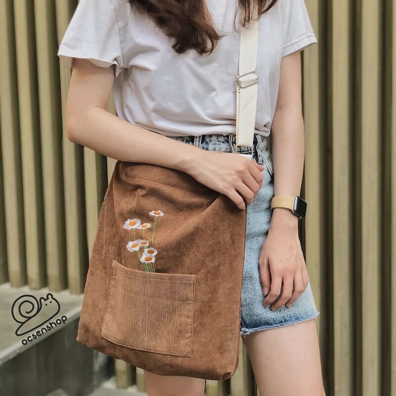 Túi vải hình Hoa