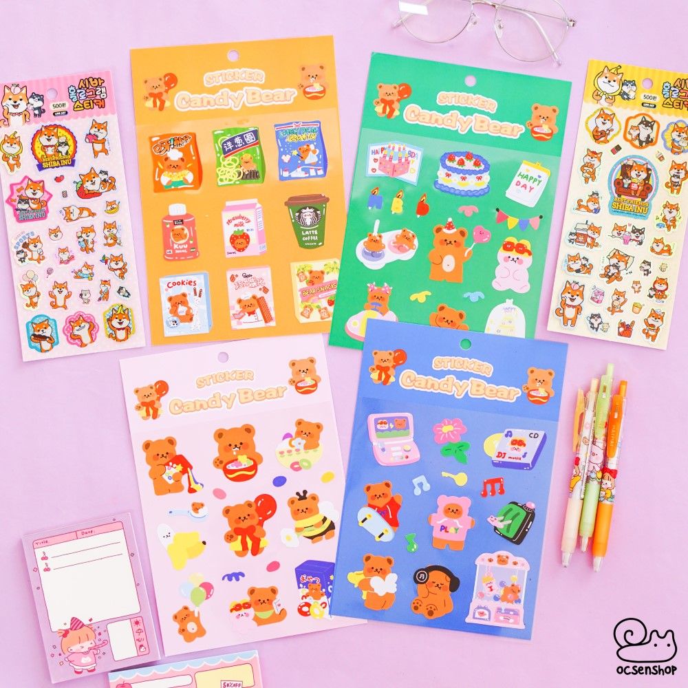 Sticker Candy Bear (1 tam)