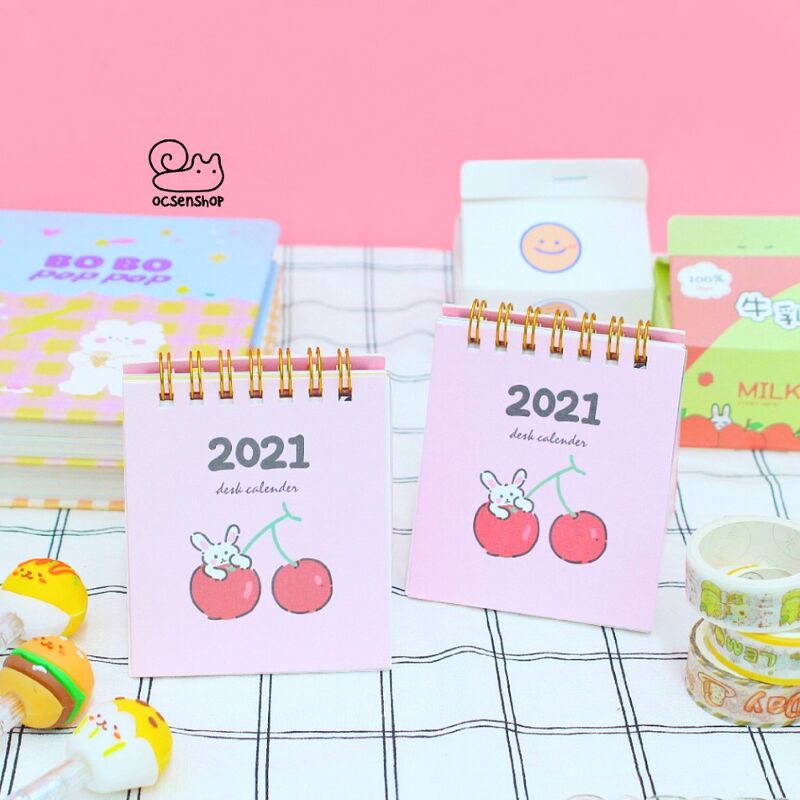 Lịch 2021 mini Thỏ và Gấu