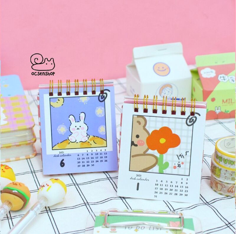 Lịch 2021 mini Thỏ và Gấu