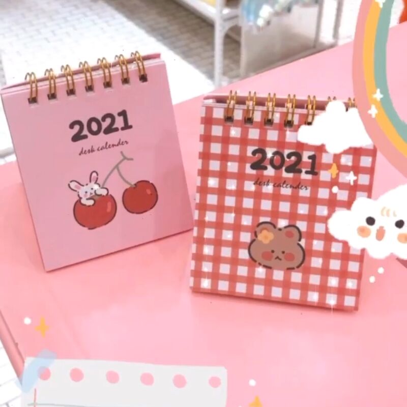 Lịch 2021 mini Thỏ và Gấu
