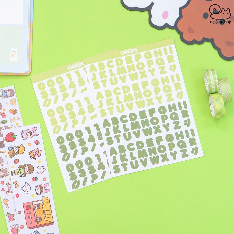 Sticker Bảng chữ cái 2 màu