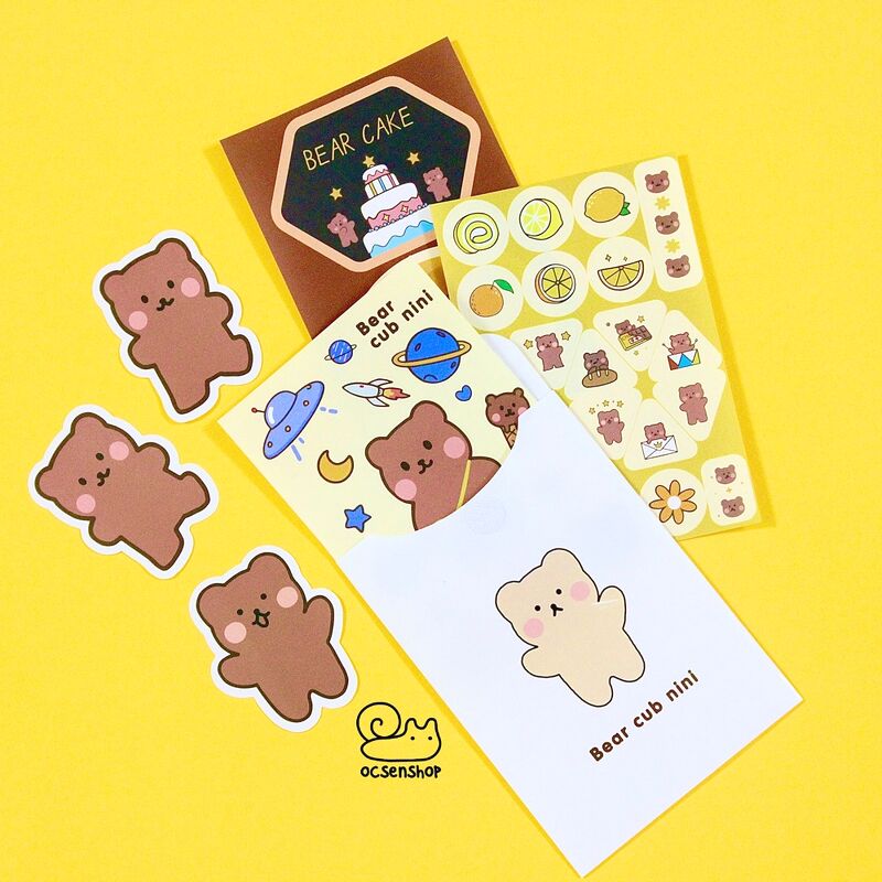 Sticker gói trắng hình