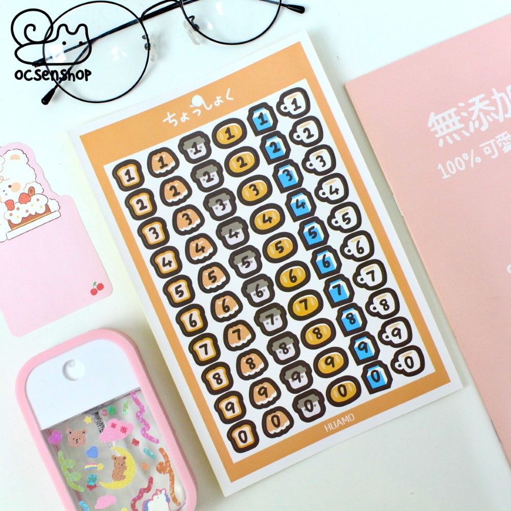 Sticker bảng số Huamo (1 tấm)