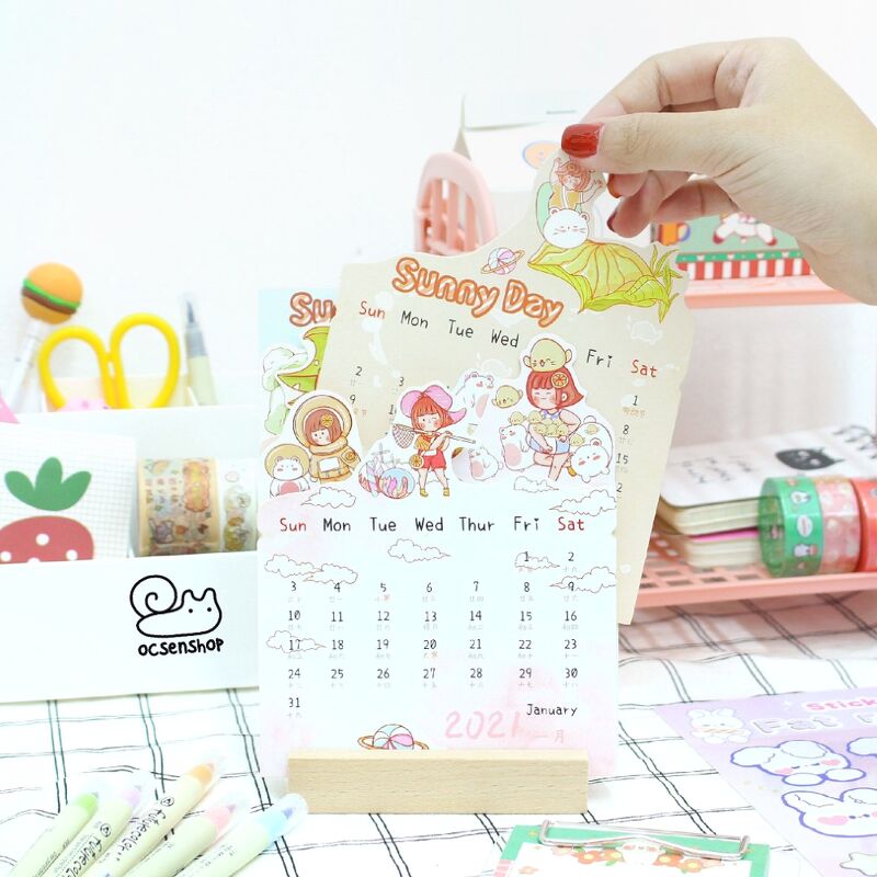 Lịch 2021 Miss Time kèm đế