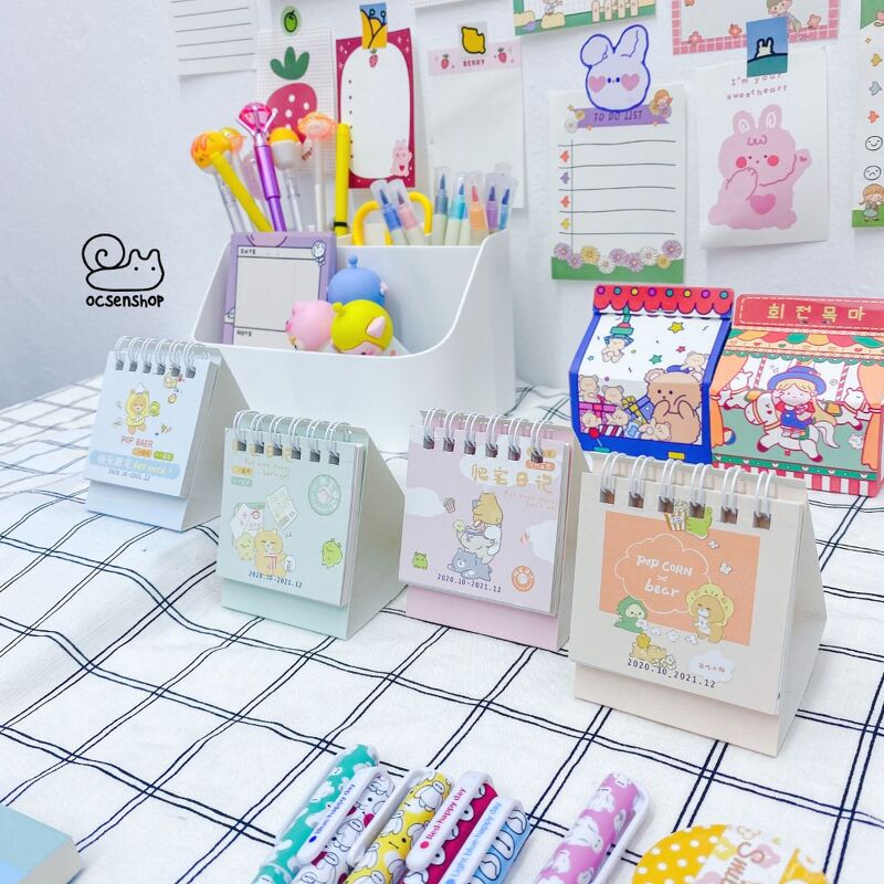 Lịch 2021 mini Gấu nâu