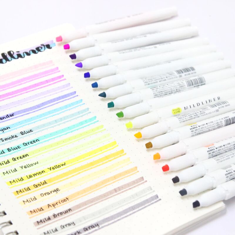 bo but highlight nhieu mau pastel de thuong