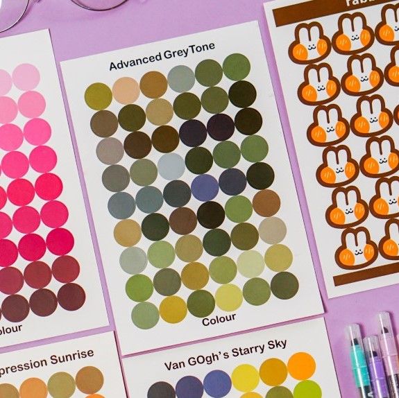 Palette sticker (1 tấm) - Nhỏ