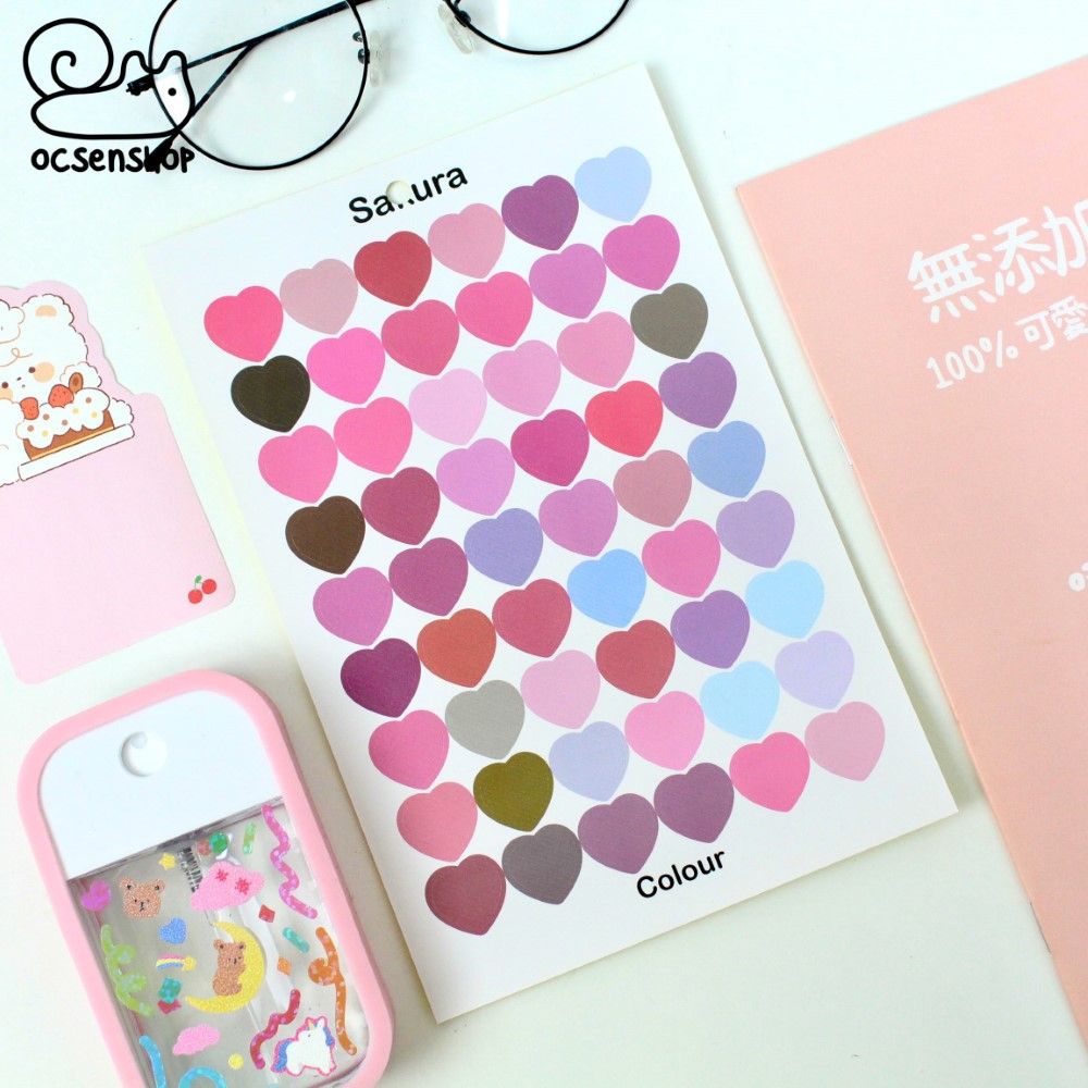 Palette sticker Trái tim (1 tấm)