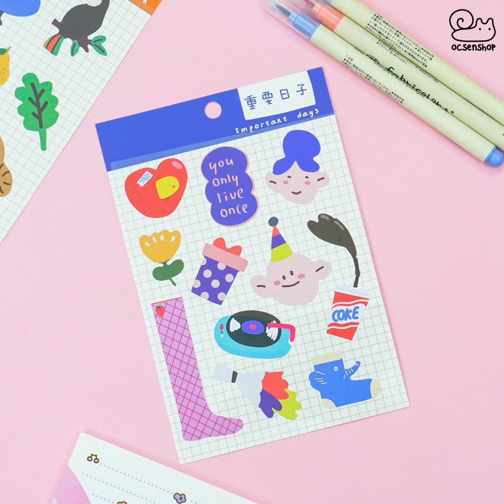 Sticker kẻ ô (1 tấm)