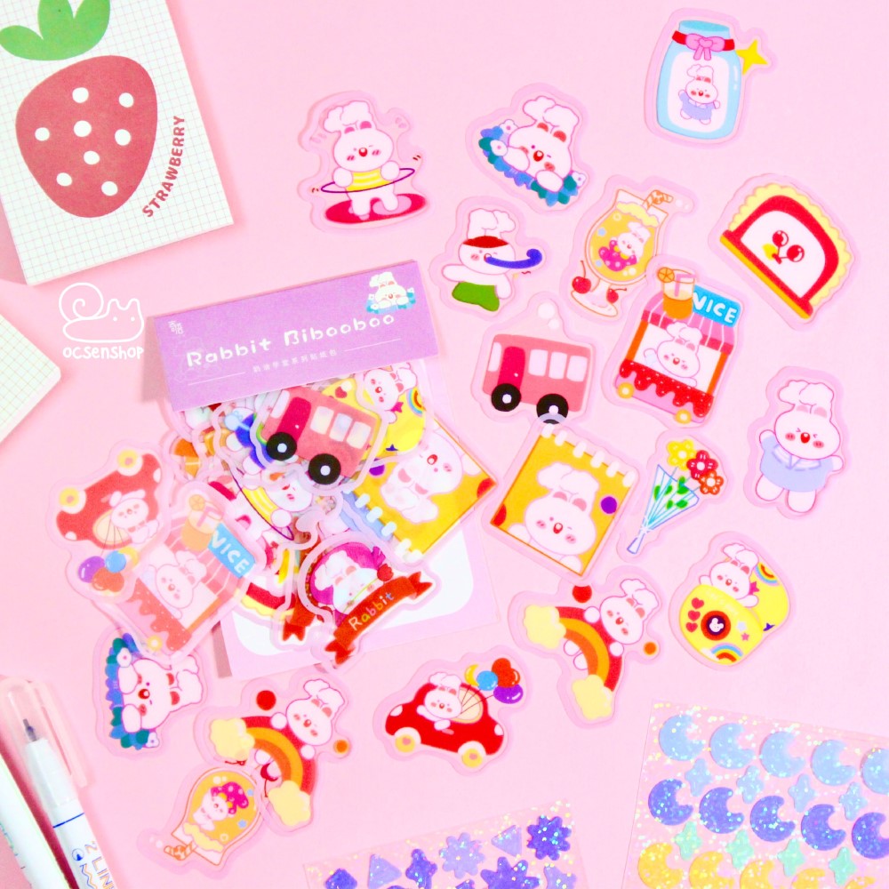 Sticker gói động vật viền màu