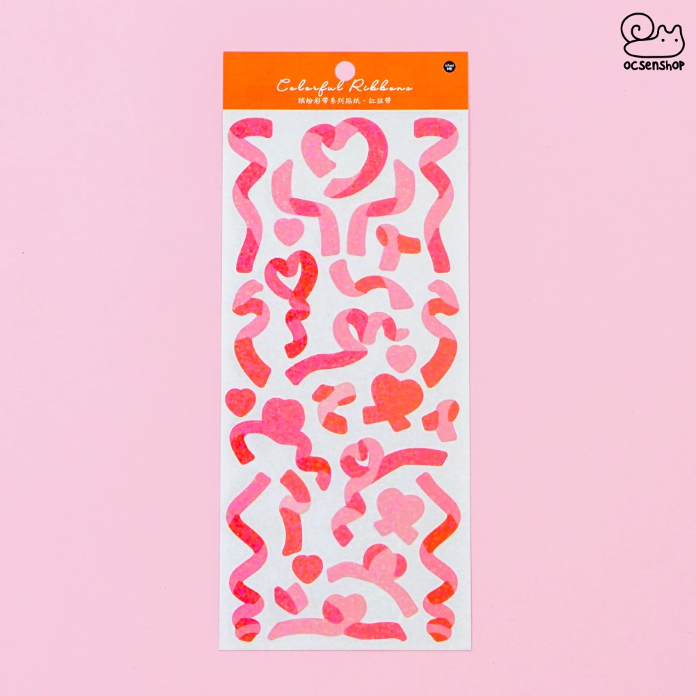 Sticker Colorful Ribbons (1 tấm)