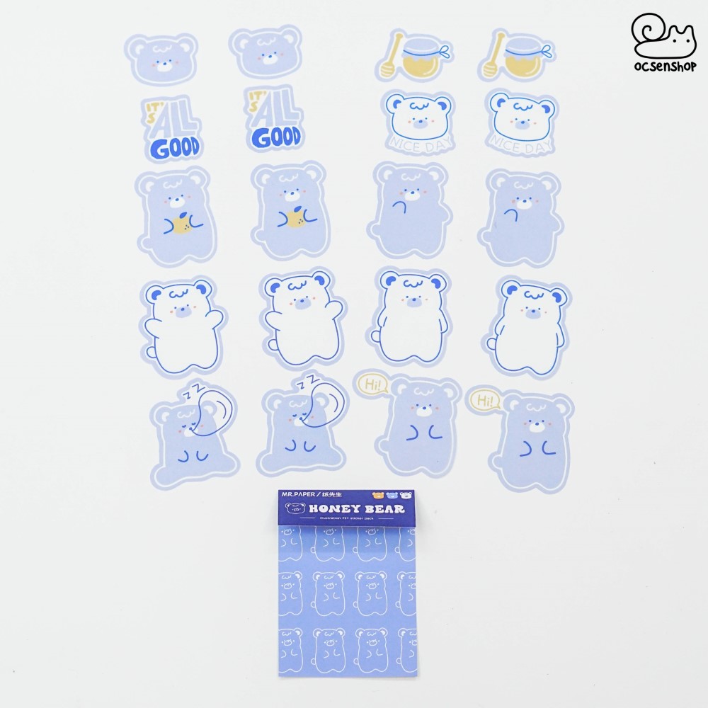 Sticker gói xanh động vật